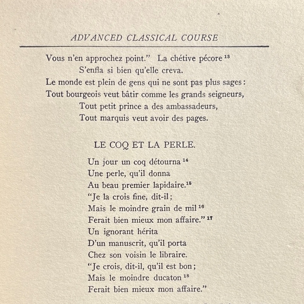 Advanced Classical Course French International College of Languages Fontaine
